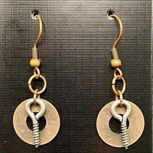 Steampunk Washer & Eye Screws Earrings by Neanie-Bot Handmade Jewelry Creations